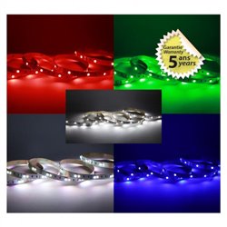 Ruban LED de 5 m 3,5 W/m 370 Lm/m RGB + Blanc neutre
