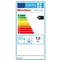 Poêle à granulés de bois Sabry 5.0 SABRY5.0NOIR 7 kWatts Noir