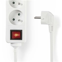 Bloc multiprise 3 prises 2 pôles + terre EXSO315E2WT