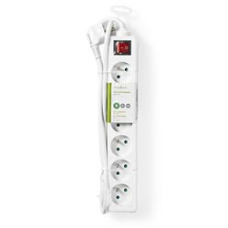 Bloc multiprise 6 prises 2 pôles + terre EXSO615E2WT