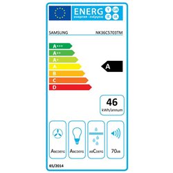 Hotte de cuisine décorative NK36C5703TM murale 744 m3/h Noir 90 cm