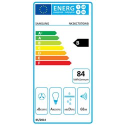 Hotte de cuisine décorative NK36C7070WB murale 752 m3/h noir 90 cm