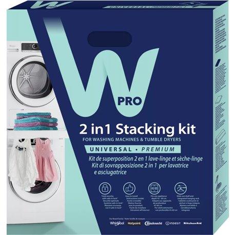 Kit de superposition universel 2 en 1 pour lave-linge et sèche-linge