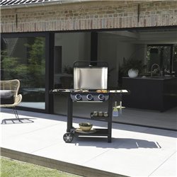 Barbecue gaz 3 brûleurs Flavo 60 AM083T 8400 Watts noir et bois