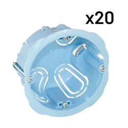 Lot de 20 boîtes d'appareillage choisons fines 1 poste Prof 40 mm