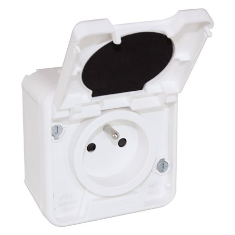 Prise Courant fort 2P+T Blanc