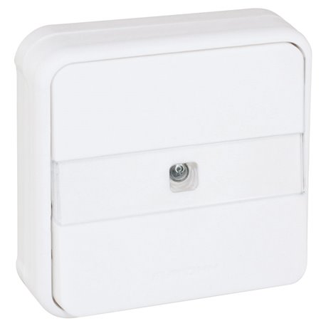 Commande Bouton poussoir avec voyant avec porte étiquette Blanc Commande Bouton poussoir avec voyant avec porte étiquette Blanc