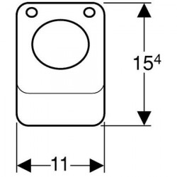 Commande WC rinçage double touche, touche infrarouge type 10