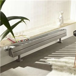 Radiateur eau chaude Fassane Pack Plinthe à ailettes CLXD Haute Pression 618 Watts, Hauteur 149 mm