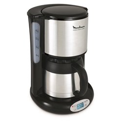 Cafetière Filtre 8/12 tasses programmable Subito FT362811 noir et inox brossé