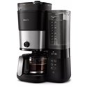 Cafetière filtre programmable 10-12 tasses avec broyeur HD7888.01 inox et noir