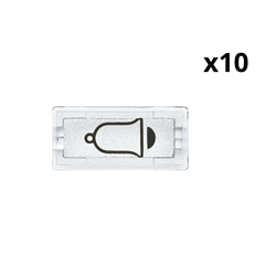 Lot de 10 symboles de rechange hublot d'enjoliveur D-Life MTN395869 transparent picto carillon