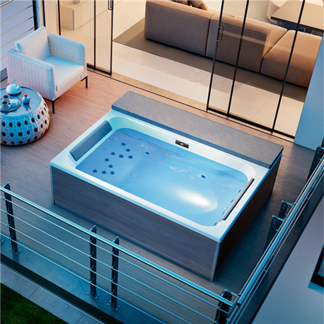 Magic Spa+, 2 places, bois foncé tête à droite