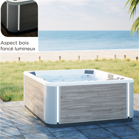 Happy Spa 5, 6 places, bois foncé lumineux