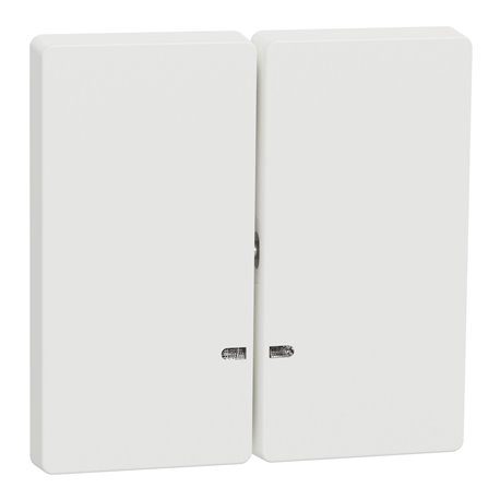 Enjoliveur pour commande double avec voyant D-Life MTN3420-6037 blanc nordic mat Enjoliveur pour commande double avec voyant D-Life MTN3420-6037 blanc nordic mat
