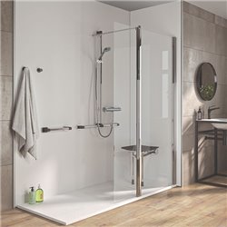 Panneau de douche Alvéo 600x2570 mm Graphite foncé mat