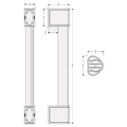 Barre d'appui de douche Onyx II Droite noire 450 mm