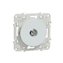 Prise TV simple encastrée Odace S510445 Blanc recyclé brillant 