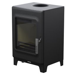 Poêle à bois étanche Théodore 4,8 kWatts noir