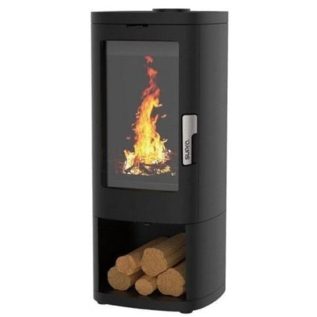 Poêle à bois Maonie bûcher 11,5 kWatts noir