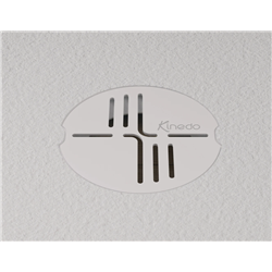 Receveur de douche Kinemoon Evo 160x80 cm noir, texture pierre lunaire avec grille et bonde