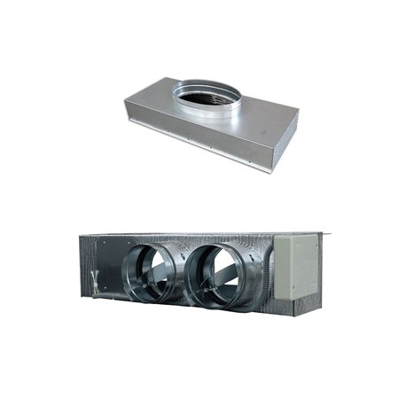 Pack Plénum QAI Medium IB8 2 sorties pour gainable Mitsubishi PEAD 35/50