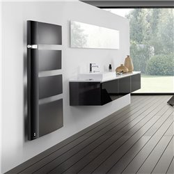 Sèche serviette électrique Sensium 750+1000 Watts, Mât à gauche Noir