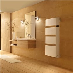 Sèche serviette électrique Sensium 750+1000 Watts, Mât à droite Blanc