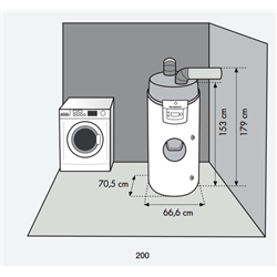 Chauffe-eau thermodynamique Elensio 7785383 200 Litres appoint électrique intégré