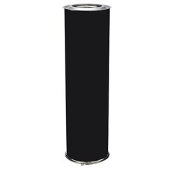 Elément droit Inox Inox ED1000-230 I/9019 Hauteur 1000 mm Ø 230 mm noir mat