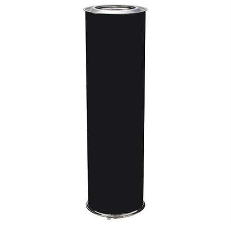 Elément droit Inox Inox ED1000-230 I/9019 Hauteur 1000 mm Ø 230 mm noir mat