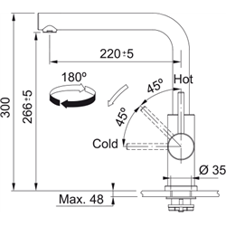 Mitigeur cuisine Smart Glenda à bec Inox 357677