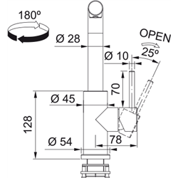 Mitigeur cuisine Smart Glenda à bec Inox 357677