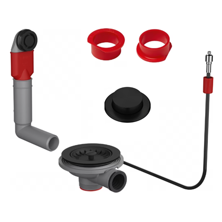 Vidage pour évier noir automatique avec bouton push, une cuve Urban UBG 610-72 409369