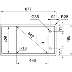 Evier Frames Fragranit FSG 611-88 Gris ardoise mat 395396