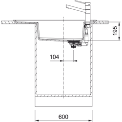 Evier Frames Fragranit FSG 611-88 Gris ardoise mat 395396