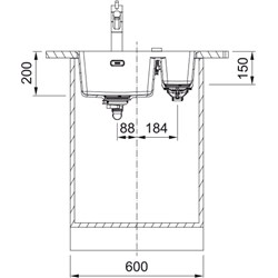 Evier Maris Fragranit MRG 160-34-15 Gris ardoise mat vidage automatique 398946