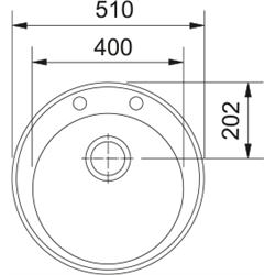 Evier Rotondo ronde Fragranit ROG 610-51 Gris ardoise mat 399011