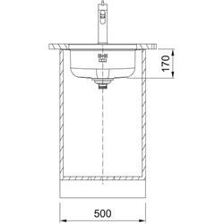 Evier Rotondo ROX 110-38 Inox vidage manuel 393835