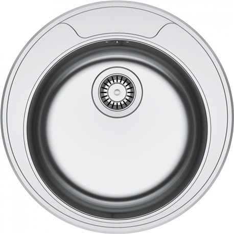 Evier Rotondo ROX/ROL 610-39 Inox, Ø 509 mm vidage manuel 393859