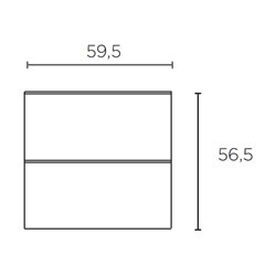 Caisson New Anco 2 tiroirs 60 cm Vert pure