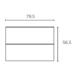 Caisson New Anco 2 tiroirs 80 cm Blanc brillant