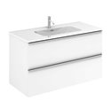Caisson New Anco 2 tiroirs 100 cm Blanc brillant
