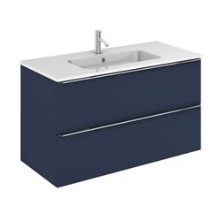 Caisson New Anco 2 tiroirs 100 cm Bleu navy mat