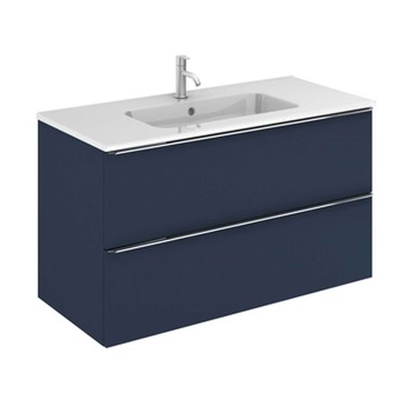 Caisson New Anco 2 tiroirs 100 cm Bleu navy mat