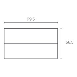 Caisson New Anco 2 tiroirs 100 cm Chêne colonial