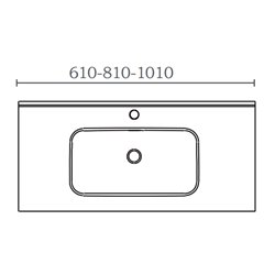 Plan de toilette Simple vasque 60 cm