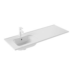 Plan de toilette Simple vasque 100 cm excentré gauche
