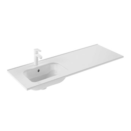 Plan de toilette Simple vasque 100 cm excentré gauche