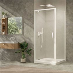 Paroi de douche fixe Ancoswing 90 cm profilé blanc